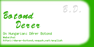 botond derer business card